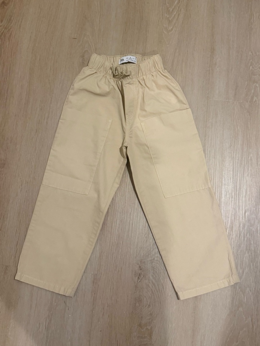 ZARA KIDS BOYS CARGO TROUSER PANTS, SIZE US 5 (11CM), BEIGE/CREAM